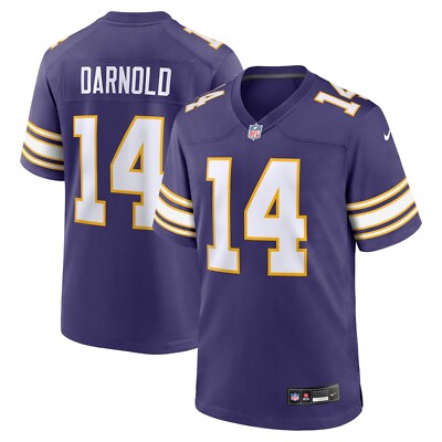 Men's #14 Sam Darnold Purple Vapor F.U.S.E. Throwback Limited Stitched Jersey