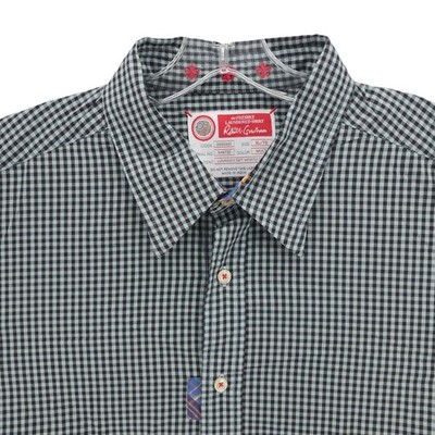 ROBERT GRAHAM Freshly Laundered Shirt Gingham Check Mutli Soft Cotton XL