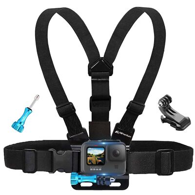 Chest Mount Chesty Harness Strap for GoPro Hero 12 11 10 9 8 7 6 5 4 Session ...