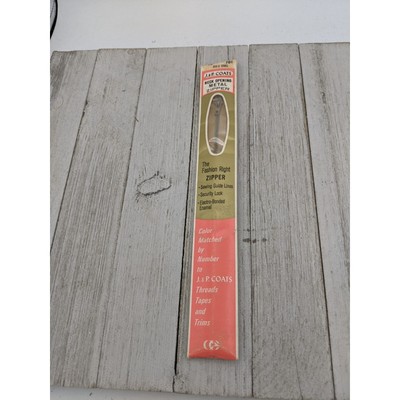 Vintage J&P Coats Neck Opening Metal Zipper 18'' Camel 309-A (Tan)