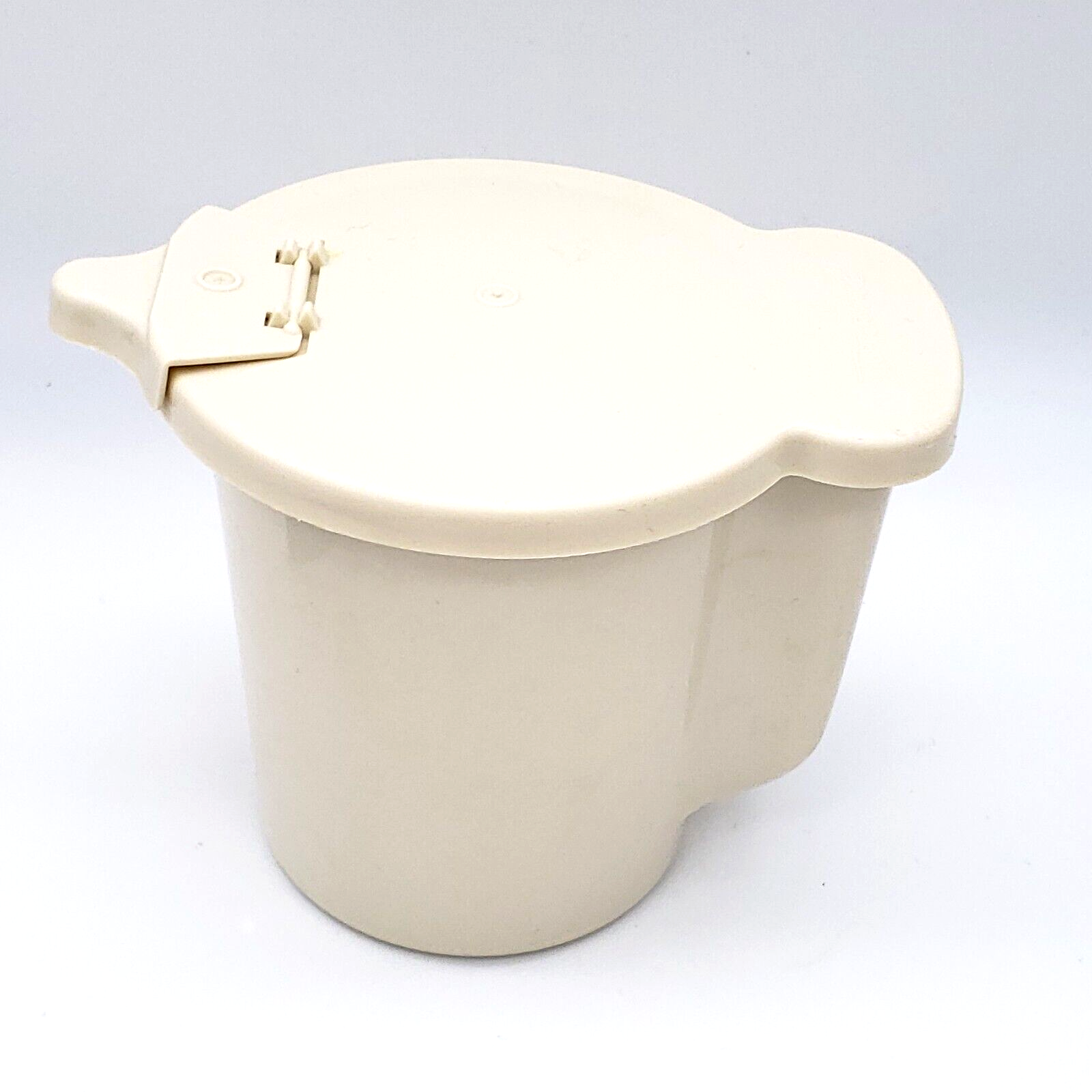 Vintage Almond Tupperware Flip Top Creamer Container with
