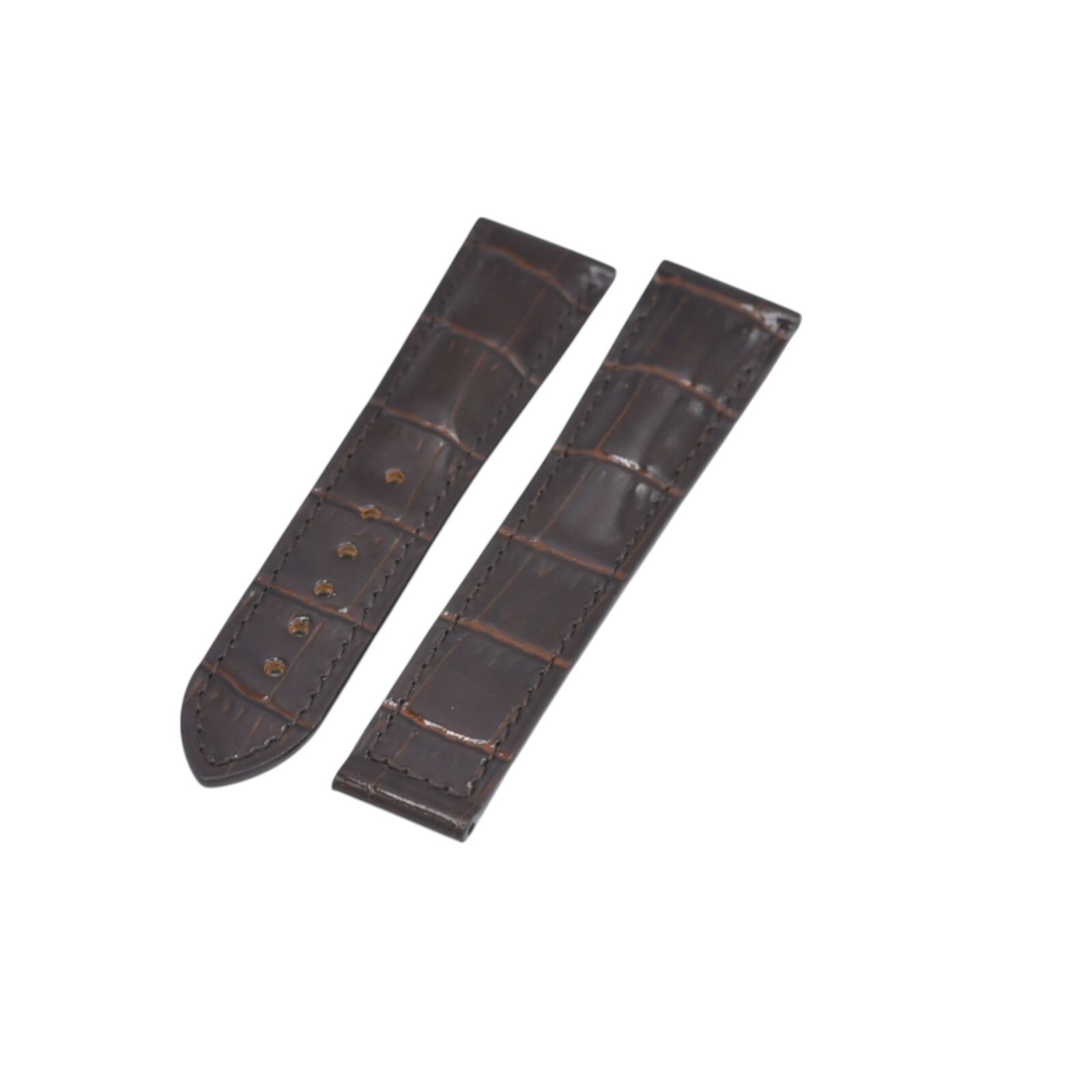 20x18mm Brown Leather Watch Strap For Omega Seamaster Planet Ocean 290.15.037