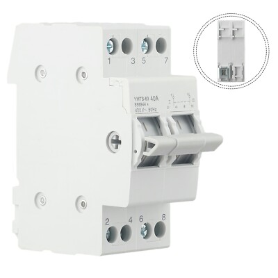 Transfer Switch 63A Dual Power Manual Tool Miniature White High Quality