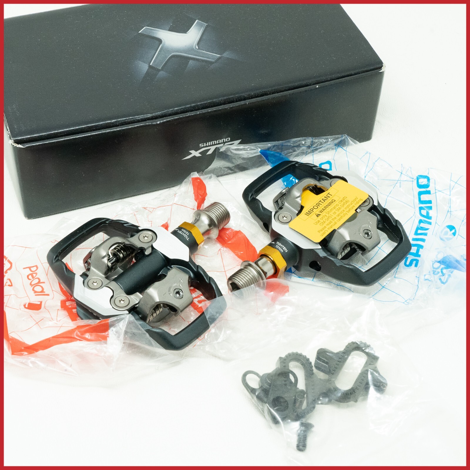 NOS SHIMANO XTR PD-M985 FLAT SPD PEDALS VINTAGE BICYCLE OLD MTB