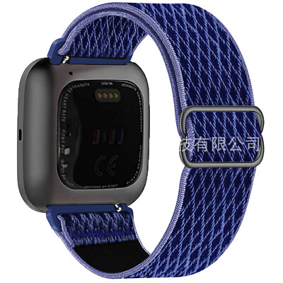 For Fitbit Versa 3 / Sense Nylon Strap Fabric Elastic Band Stretchable Watchband