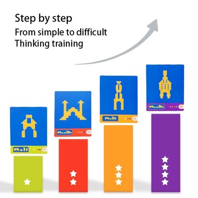 Wooden Architectural Building Blocks Kid Funny Bright Color Construction Buildin