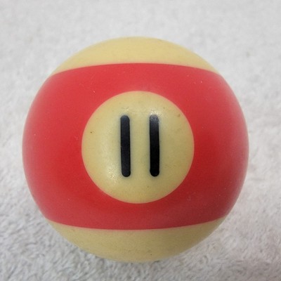 VTG Replacement Billiard Pool Ball 2 1/4'' Diameter Number 11 STRIPED RED STRIPE