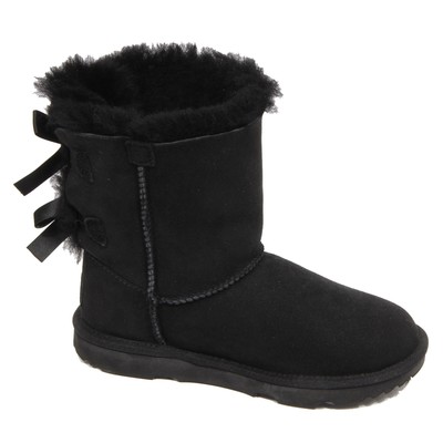 Pre-owned Ugg G4316 Stivale Bimba Girl  Bailey Bow Black Boot Kid In Nero