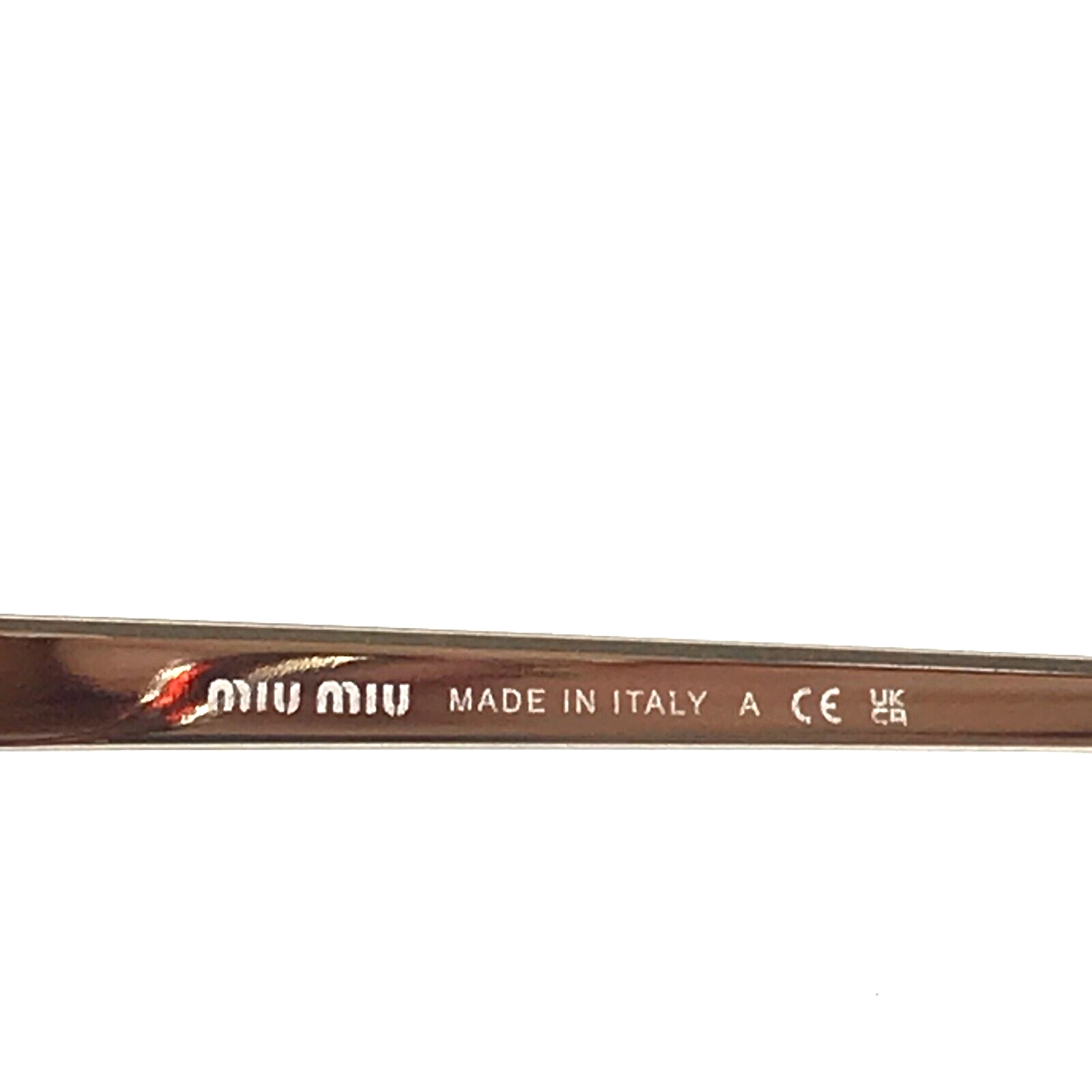 Pre-owned Miu Miu Sunglasses Smu51z 5ak-40d Pale Gold Geometric With Orange Mirror Lenses In Multicolor