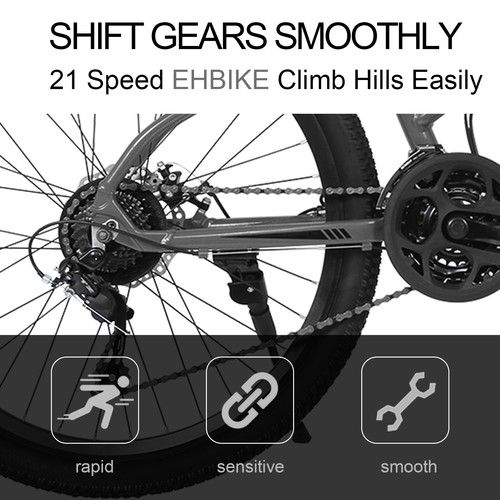 26 inch Mountain Bike 21 Speed Fat Tire Bicycle Full Suspension MTB Mens Bikes