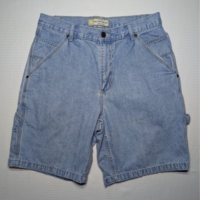 Cherokee Vintage Light Wash Denim Carpenter Shorts 32 Y2K Streetwear Grunge