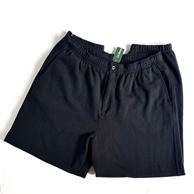 NWT New L.L. Bean Men's Cotton Blend 30  Athletic Sweatpants Joggers Black Large