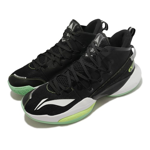 

Li Ning Power VIII V2 8 Черный Белый Зеленый Мужские Баскетбольные Кроссовки Кроссовки ABPS001-3, Power Viii V2