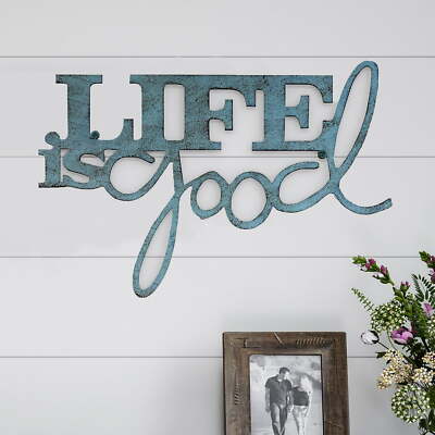 Metal Cutout- Life is Good Decorative Wall Sign-3D Word Art Home Accent Décor