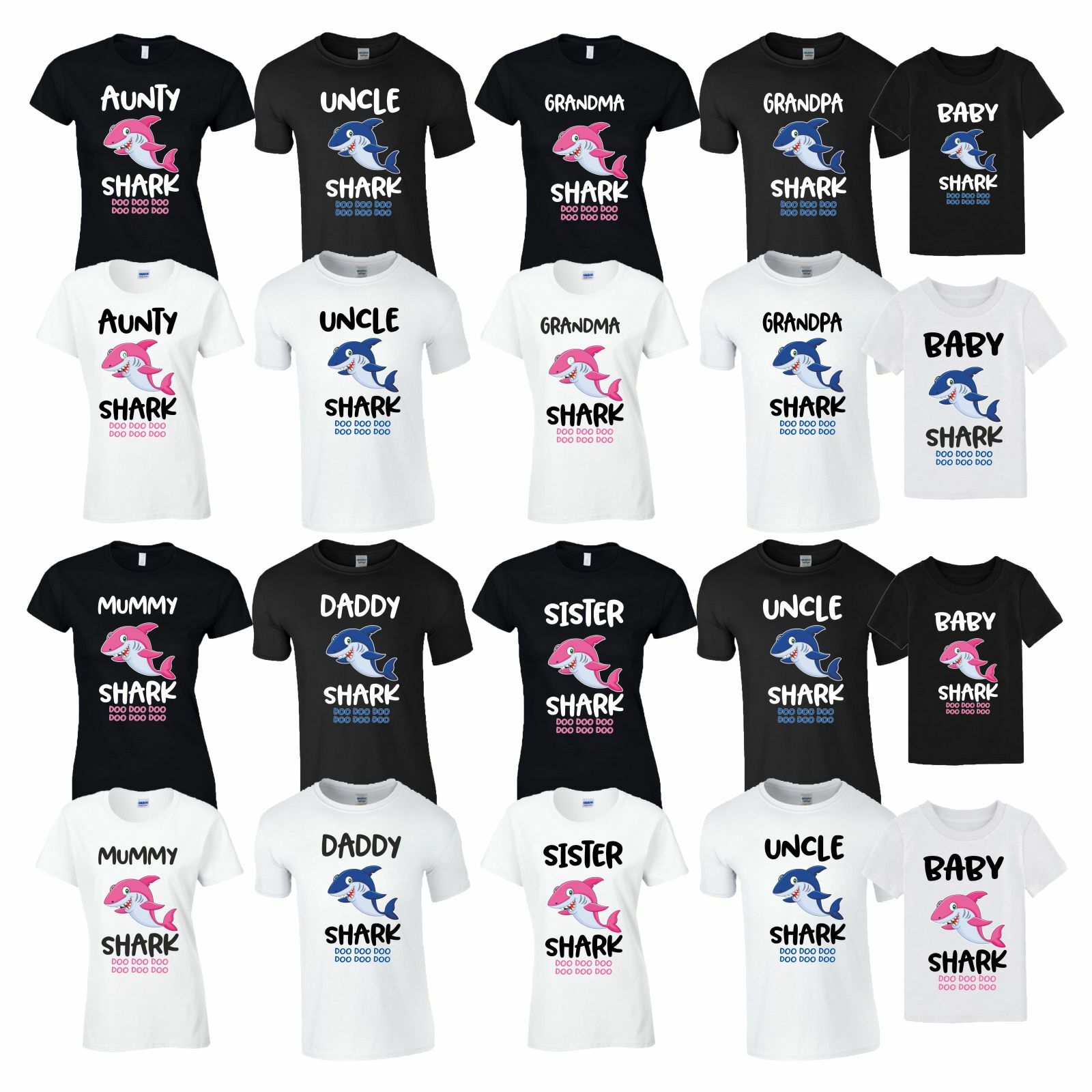 Auntie Shark Doo Doo Doo T-Shirt | Matching T-Shirt Violet Auntie Shark Doo Doo Doo T-Shirt | Matching T-Shirt Violet