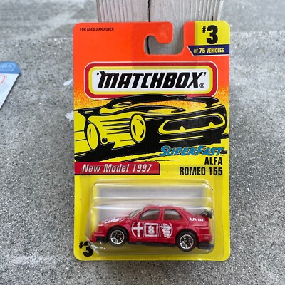 1996 Matchbox Alfa Romeo 155 # 3 of 75 New Model 1997