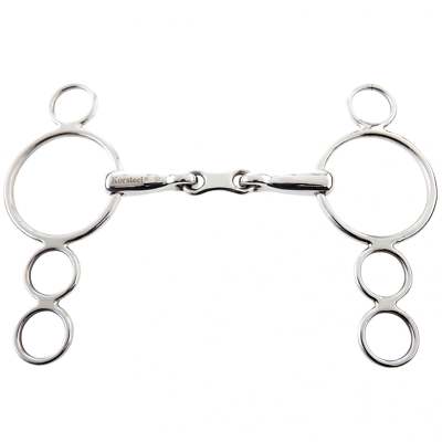 Korsteel Stainless Steel French Link 3 Ring Dutch Gag Bit