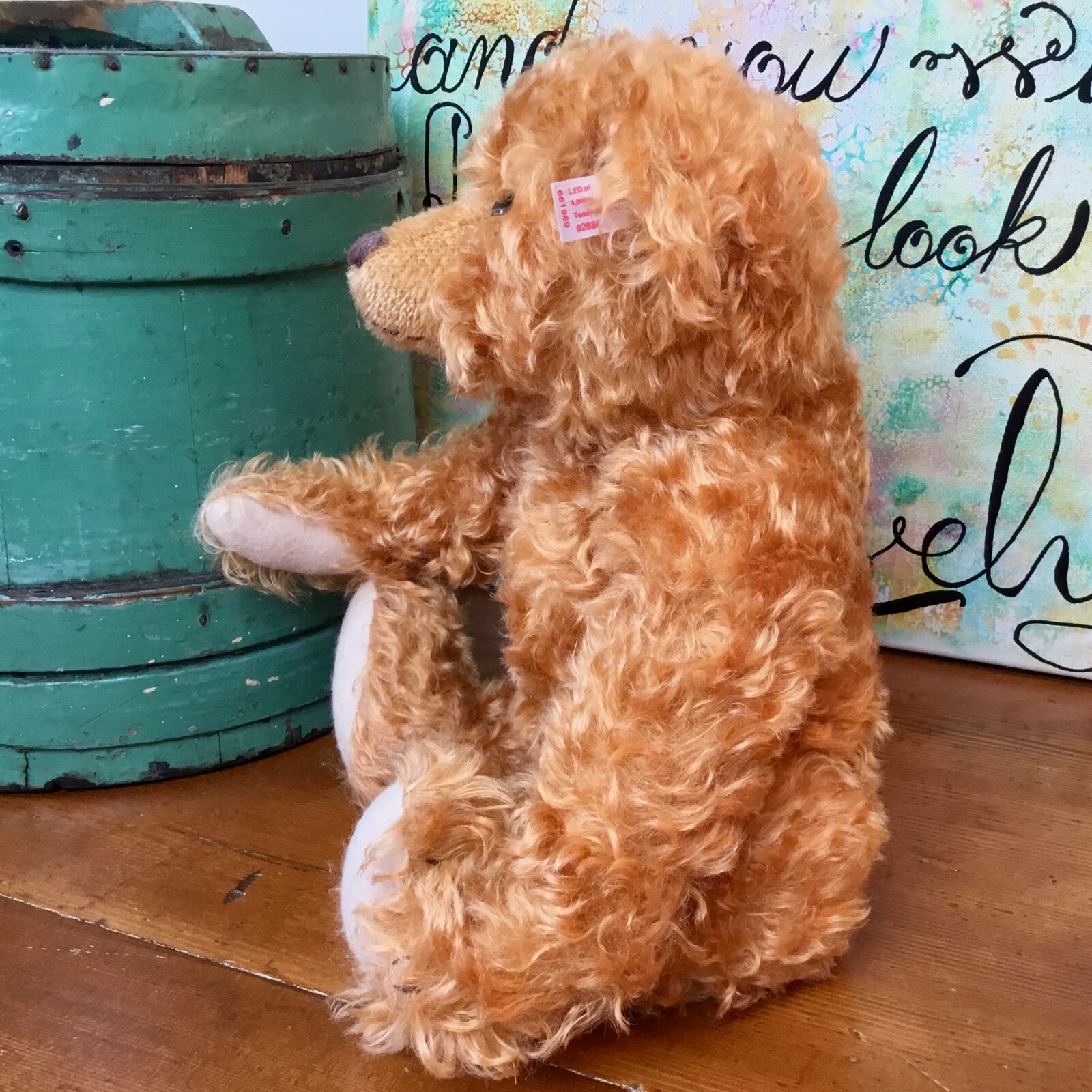 Steiff British Collectors Bear EAN 661969 Golden Apricot Curly Mohair