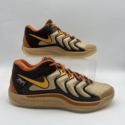 Men's Size 12.5 Nike KD 17 NRG x Bink Sesame Gold Basketball Shoes HJ4464 200