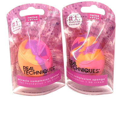 2X Real Techniques Limited Edition Neon Swirl Miracle Complexion Makeup Sponge