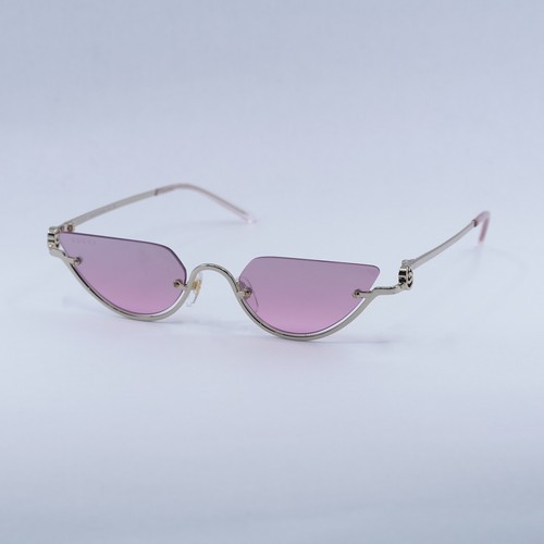 New Gucci GG1603S 003 Gold/Mirrored Violet 53-21-135