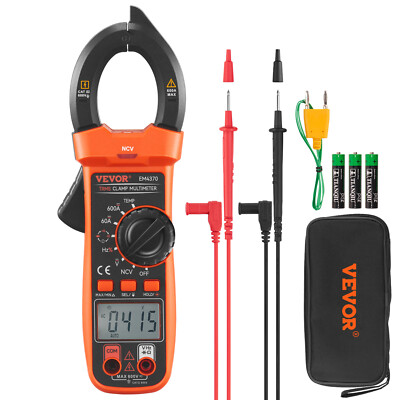 VEVOR Digital Clamp Meter Multimeter True RMS AC DC Volt Amp NCV Measurement