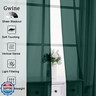 Gwine Hunter Green Sheer Curtains 84 Inches Long 2 Panels Set for Living Room, Rod Pocket Voile Lightweight Bedroom Curtains, Light Filtering Solid Window Sheer Panels, Each 42