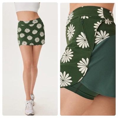 Outdoor Voices The Exercise 3'' Skort Evergreen Floral Sz XS New