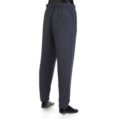 Pre-owned Berluti 1110$ Bestickte Scritto Jogginghose - Dunkelgrau, Fleece Baumwolle In Grau
