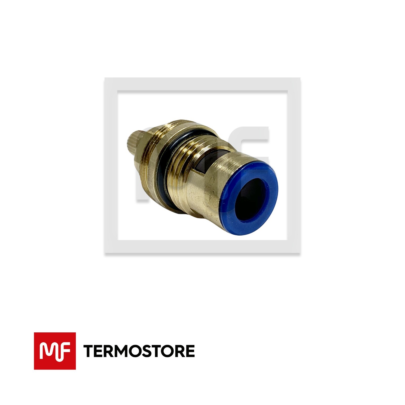 VITONE CERAMICO UNI 1/2" ROTAZIONE 90° DESTRO FILETTO 24 x 1 BLU BROCCIA 8 x 24