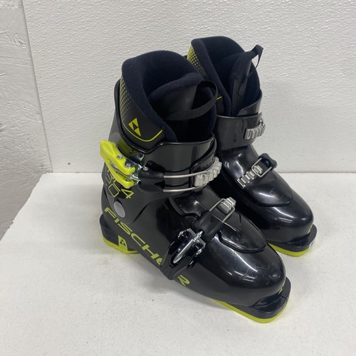Fischer RC4 20 Ski Boots Kid's Sz 21.5 Black/lime Green #2j1