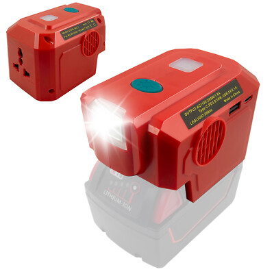 200W Power Inverter For Milwaukee 18V Battery to 110V AC Inverter w/Type-C USB