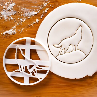 Howling Wolf Cookie Cutters - forest wildlife animal vampire werewolf spirit