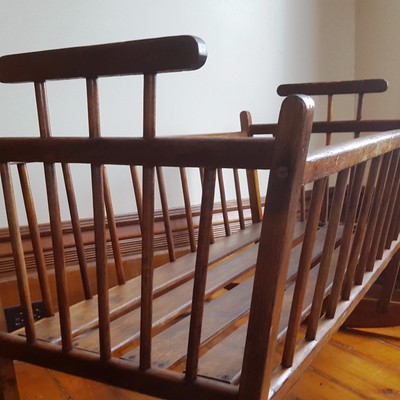 antique rocking doll cradle