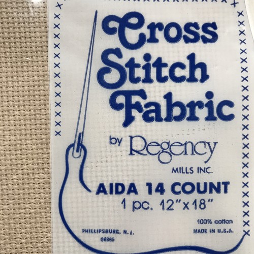 Aida 14CT Cross Stitch Fabric Beige 100% Cotton 12