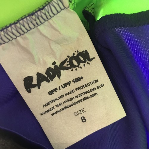 RadiCool Skins Sz 2 Swimsuit PURPLE Childs Rash Guard Swimwear SPF 100 NWT