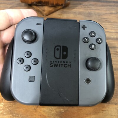 Nintendo Switch OEM Genuine Grey Joy Con Controller Pair with Grip -
