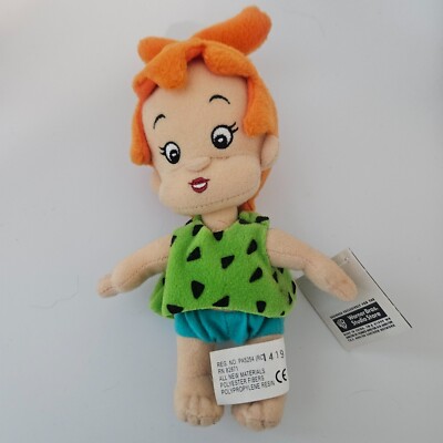 Vintage 1999 Warner Brother's Flintstone's Pebbles Plush Bean Bag NWT