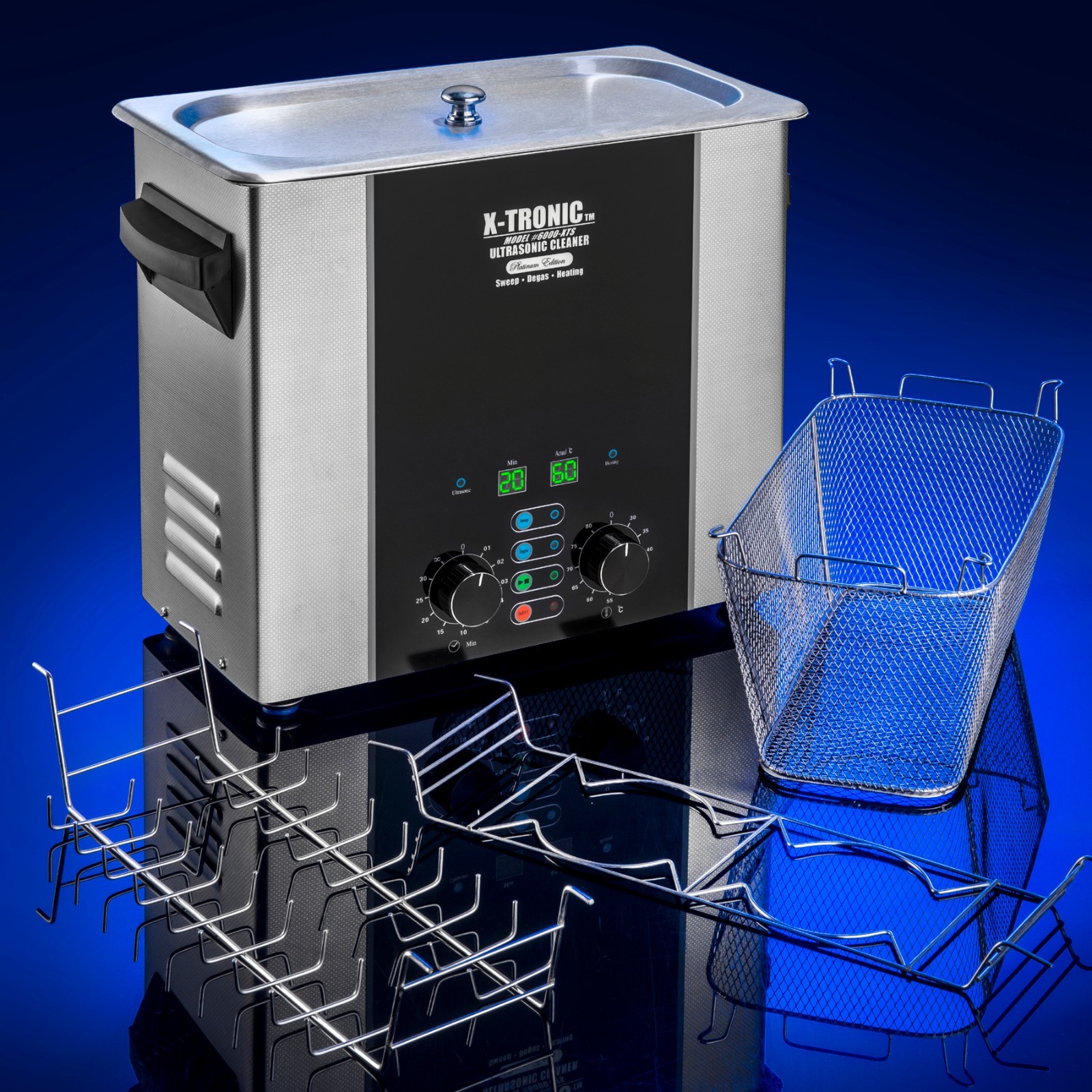 X-Tronic Platinum Edition Commercial Ultrasonic Cleaners - Sweep/Degas Functions