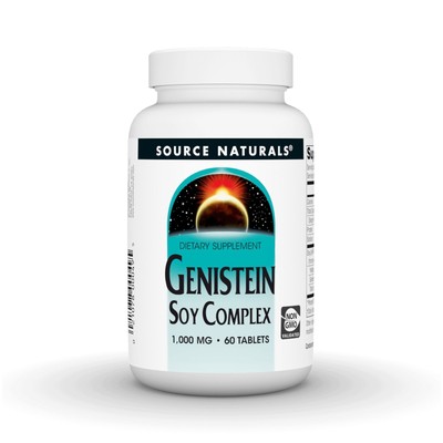 Source Naturals, Inc. Генистеин, 1000 мг экстракта соевых изофлавонов, 60 таблеток