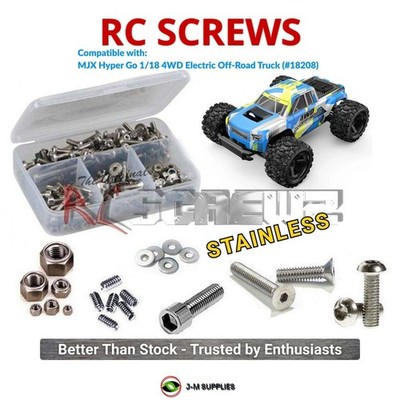 RCScrewZ Stainless Screw Kit mjx006 for MJX Hyper Go 18208 1/18 4WD Truck | SET