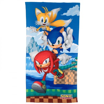 Sonic The Hedgehog with Tails and Knuckles 27''x54'' Beach Towel Multi-Color