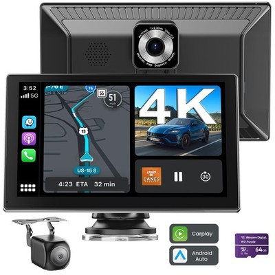 Portable Carplay Screen 9in Car Stereo Wireless CarPlay Androi...