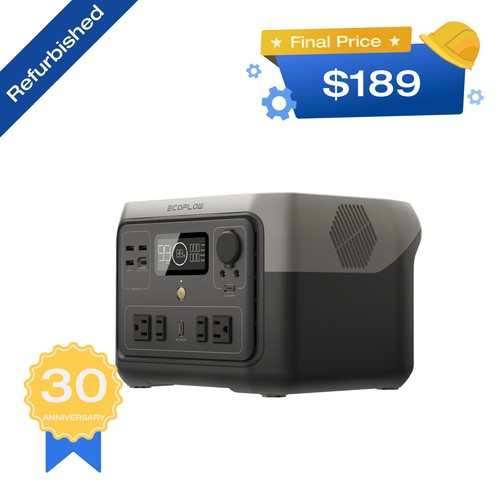 EcoFlow RIVER 2 Max Power Station 512Wh LFP Generator
