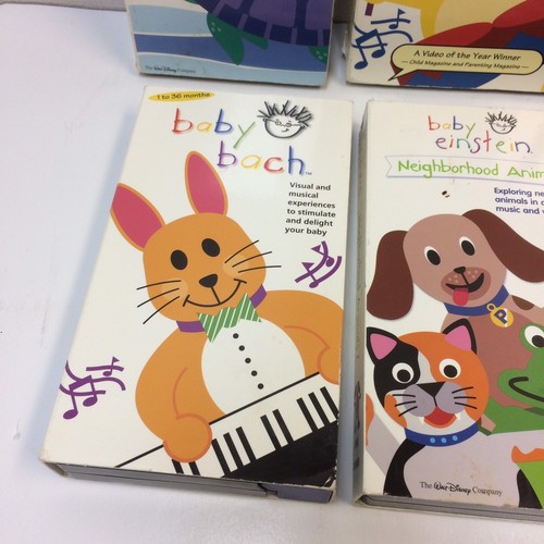 Lot of 6? Baby Einstein VHS Bach Mozart Shakespeare World Neighborhood Animals