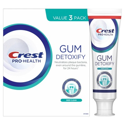 Crest Pro-Health Gum Detoxify Deep Clean Toothpaste 4.8 oz, Pack of 3