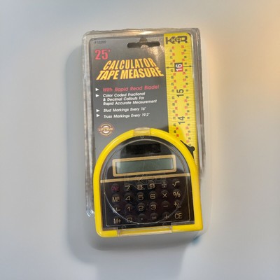 Vintage KR Tools 25  Calculator Tape Measure NIP