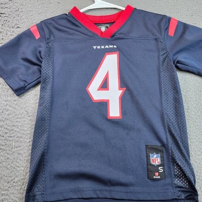 Houston Texans Deshaun Watson 4 Youth Small Jersey Navy Blue NFL Team Apparel e