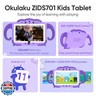 okulaku Kids Tablet 7 inch Tablets for Kids 3-7 32 GB Toddler Tablets with YouTube Case WiFi Dual Camera, Android Childrens Learning Tablet with Parental Control for Boys Girls (Purple)