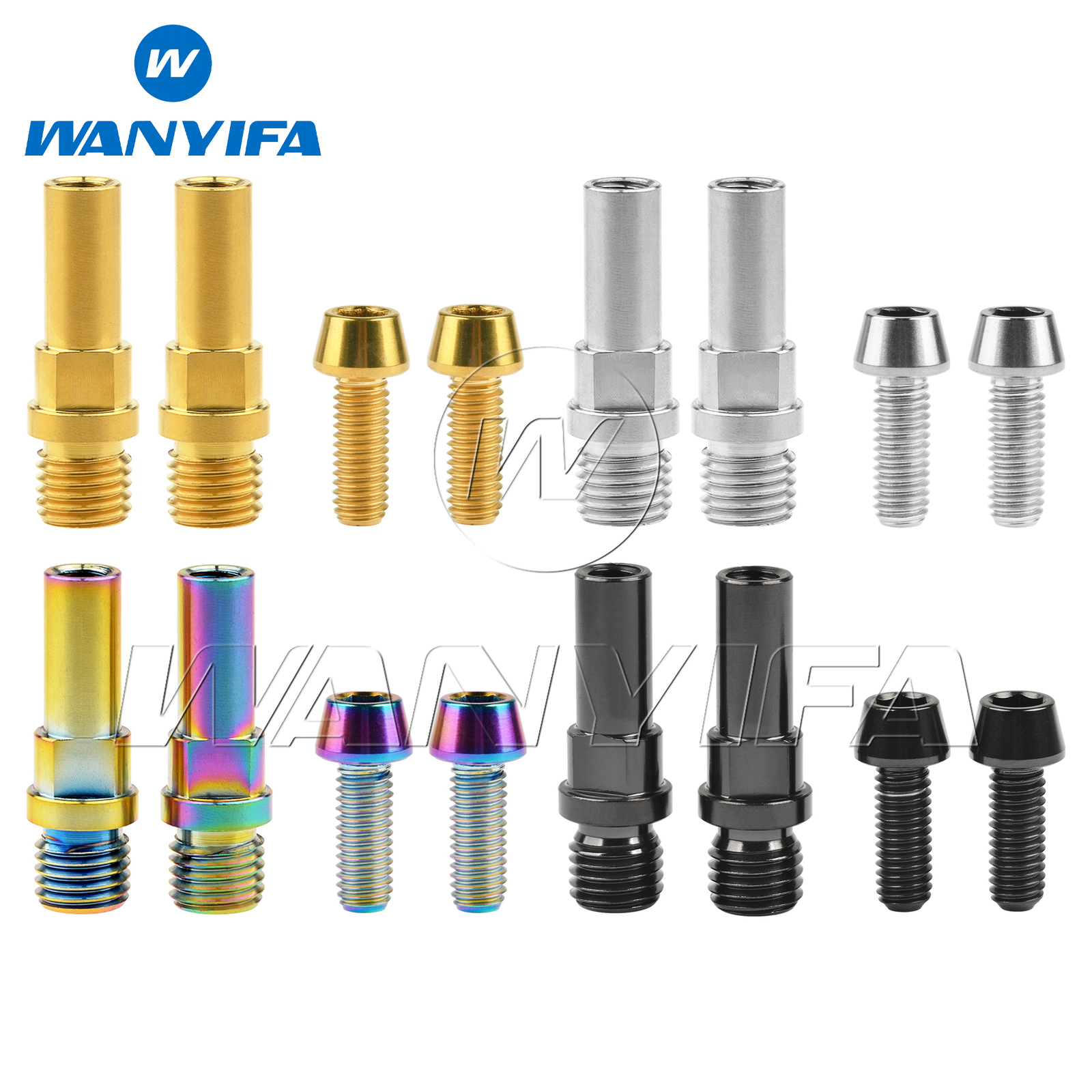 Titanium Ti Bolts Bicycle Post V Brake Bosses M10x1.25mm & M6x16mm